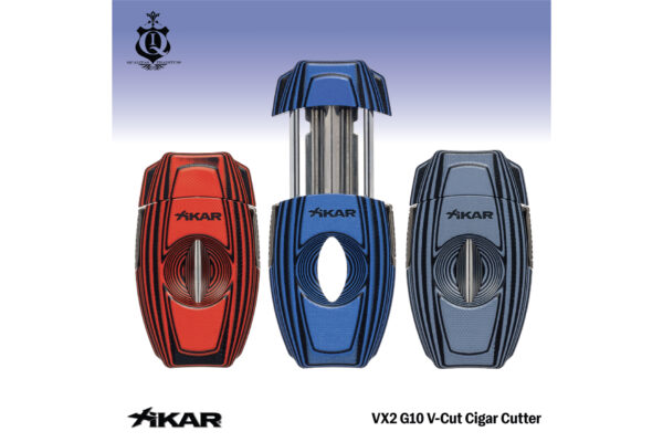 810101564109 810101564093 CIGAR CUTTER XIKAR V CUT RED/BLUE Cigar Cutter Xikar V Cut Red/blue