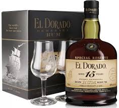 EL DORADO 15 YEARS RUM WITH GLASS EL DORADO 15 YEARS RUM WITH GLASS