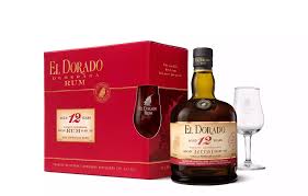 EL DORADO 12 YEARS RUM WITH GLASS EL DORADO 12 YEARS RUM WITH GLASS