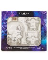 CRYSTAL HEAD VODKA 4 SHOT GLASS GIFT BOX CRYSTAL HEAD VODKA 4 SHOT GLASS GIFT BOX