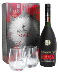 REMY MARTIN VSOP COGNAC  2 GLASSES GIFT BOX