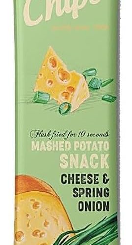 LONG CHIPS MASHED POTATO SNACK CHEESE & SPRING ONION