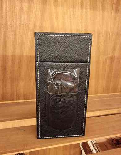 LIGERO LEATHER SQUARE CASE BLACK
